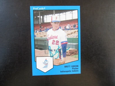 1989 ProCards # 1230 Brett Gidedn Autograph Signed Card (B) Indianapolis Indians - Image 1 of 2