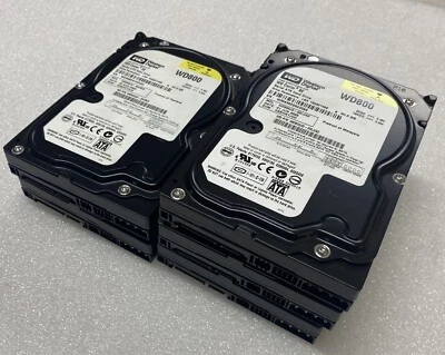 Lot of 5x Western Digital WD800 80GB WD Caviar 3.5" SATA Hard Drive - Image 1 of 3