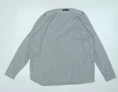 Boohoo Womens Grey Round Neck Polyester Blend Jumper Size 16 - Image 1 of 4