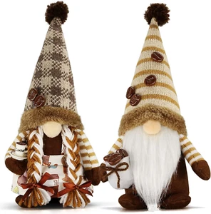 Coffee Gnomes Couple Plush - Coffee Gnomes Decorations for Home, Coffee Bar Deco - Picture 1 of 12