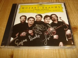 Signed Signiert EMERSON STRING QUARTET Mozart & Brahms Clarinet Quintets DGG CD - Bild 1 von 2