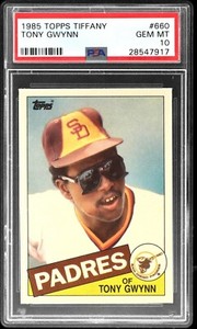 1985 Topps Tiffany Tony Gwynn #660 PSA 10 Gem Mint Padres Hall of Fame HOF