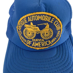Antiguo sombrero de malla ajustable azul Automobile Club vintage talla única - Imagen 1 de 10