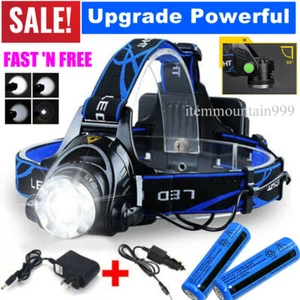 High Power 9900000LM Rechargeable Headlamp Home Outdoor Tactical Headlight Torch - Picture 1 of 23