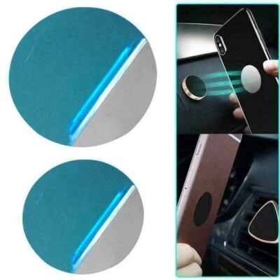 1pc Metal Plate Disc Phone Holder Car Mount Sticker Magnetic Self Adhesive - Image 1 of 4