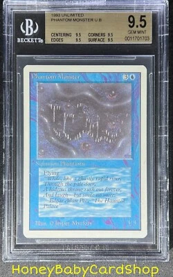MTG Unlimited Edition 1993 Phantom Monster BGS 9.5Q (TRUE QUAD) GEM MINT 93/94 - Image 1 of 4