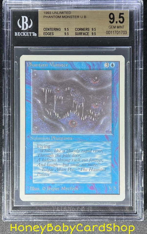 MTG Unlimited Edition 1993 Phantom Monster BGS 9.5Q (TRUE QUAD) GEM MINT 93/94 - Image 1 of 4