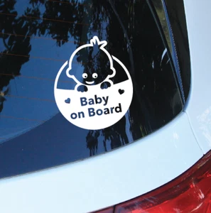 Baby on Board Decal White Family Children Car Sticker - Picture 1 of 5