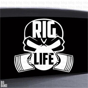 TRUCK Life Decal Sticker Lettering Window Rig 18 Wheeler Owner Operator Trucker - Picture 1 of 4