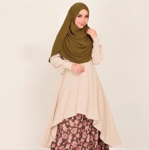 Salsabeela Mumtazee Tunic Long Sleeve Modest Top Loose Shirt Abaya Hijab Muslim - Picture 1 of 1