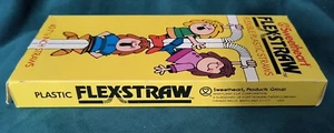 Vintage 70’s Sweetheart Flex-Straw Plastic Drinking Straws in Original Box 38/40 - Picture 1 of 5