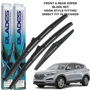 Hyundai Tucson Wiper Baldes Set Pair Front And Rear Fits 2015 - 2020 - Picture 1 of 11