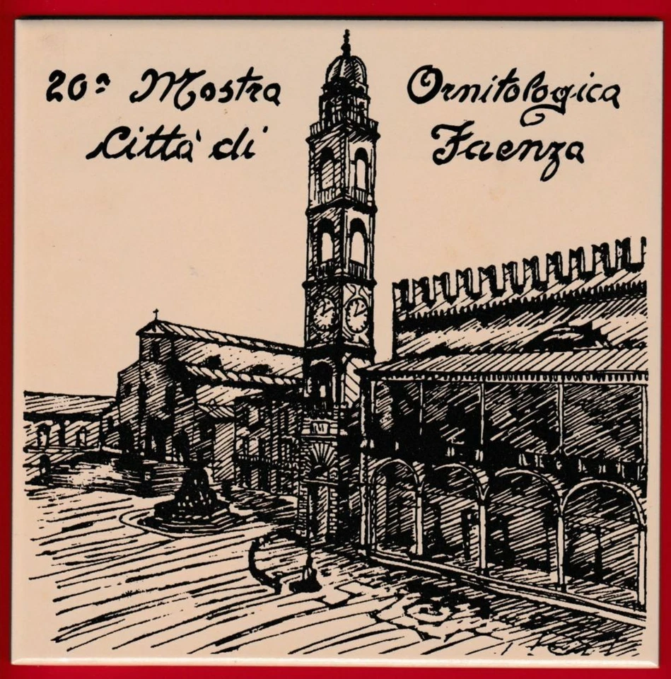 20° MOSTRA ORNITOLOGICA FAENZA (Mattonella 20,8 x 20,8 - Ceramica Antica Faenza) - Immagine 1 di 1