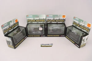 Lot of 4 Corgi Fighting Machines M48-A3 Tank x 2, Huey Helicopter & Willys Jeep - Picture 1 of 12