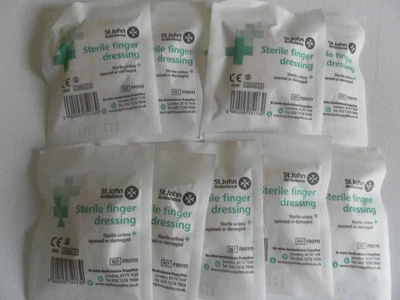 Vendaje para dedos de primeros auxilios para ambulancia St John cuantía 10 Foto 1 de 3