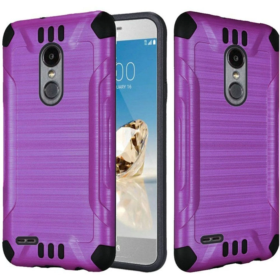 "Funda híbrida GSA Slim Armor para LG Aristo 2/3/3+/Fortune 2 - Púrpura" Foto 1 de 1