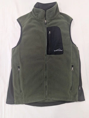 Chaleco polar Eddie Bauer Windcutter 365 verde cremallera Polartec clima frío mediano Foto 1 de 4