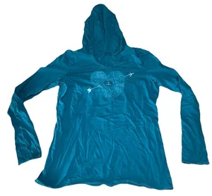 Life is Good Long Sleeve Crusher Lite Hooded Tee Damen Gr. M Heart World - Bild 1 von 5