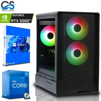 Fast Gaming PC Intel i7 12700F | RTX 5060 Ti 8GB | 64GB RAM | 2TB SSD | Win 11 - Image 1 of 4