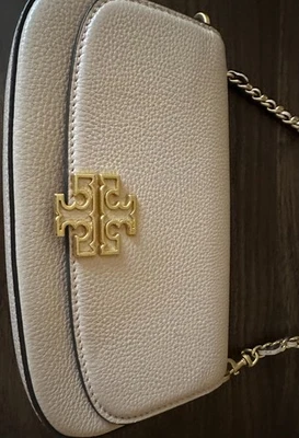 Bandolera Tory Burch BRITTEN CONVERTIBLE MEADOWSWEET Bebé Rosa Guijarro Cuero Foto 1 de 4