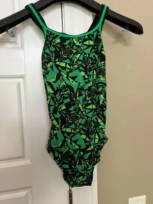 Traje de baño para mujer Dolfin Performance Back One Piece DBX espalda verde talla 28 pequeño Foto 1 de 3