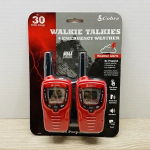 Cobra 30 Mile Range Walkie Talkies With Weather - Picture 1 of 2