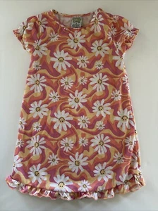 Sweet N Sassy Girls Dress Size 4 Pink Hippie Daisy Hapy Face Round Neck - Picture 1 of 3