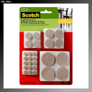 3M Scotch 162 PCS Adhesive Felt Pad SP845-NA, Protecting Hardwood Floors, Beige - Picture 1 of 5