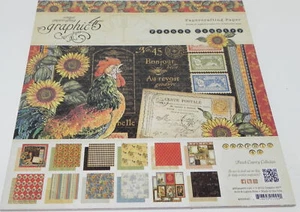 LOT FRENCH COUNTRY GRAPHIC 45 12 X 12 VINTAGE DOUBLE SIDED DESIGNER PAPER PAD - Picture 1 of 1