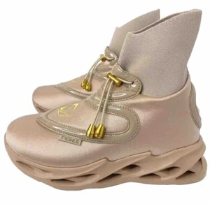 TRONUS,  SAND, High Tops Luxury Athleisure SNEAKERS Unisex, Women’s Sz. 6.5 - Picture 1 of 17
