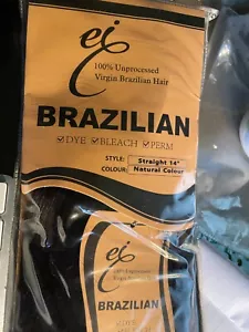 virgin Brazilian straight 14 " natural colour. no shedding no tangle - Picture 1 of 2