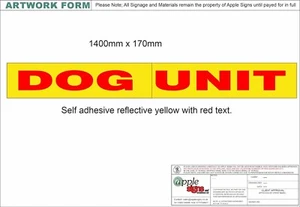 Dog Unit Reflective Sticker - Picture 1 of 1