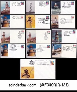 UNITED STATES USA 1990-1997 SPECIAL LIGHTHOUSE COVERS WITH SP. CANCL. 13nos - Picture 1 of 1