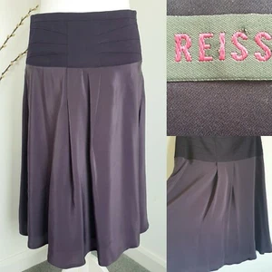 REISS Purple Amethyst 100% Silk Skirt, Size 8, Excellent Condition  - Picture 1 of 9