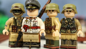 4 x WW2 German Africa corp soldiers. NOT LEGO. General Rommel and soldiers - Imagen 1 de 6