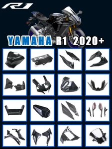 Carbon Fiber Front Rear Fender Air Box Tank Engine Cover For Yamaha R1 2020-2024 - Picture 1 of 46