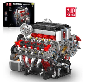 Mould King 10130 Ferrari F488 V8-Motor -NEU-OVP- Klemmbausteine - Photo 1/6