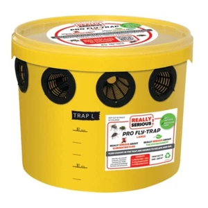Really Serious! Pro Fly Trap - 10 Litre (+ 200g Bait) Natural Non Toxic Flytrap - Picture 1 of 3