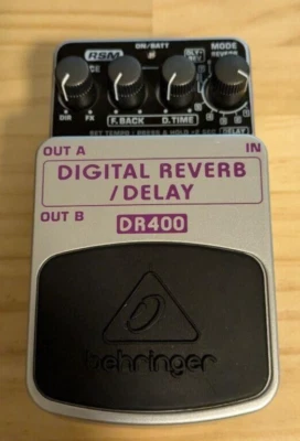 BEHRINGER DR400 DIGITAL REVERB DELAY Guitar Effects Pedal Studio Processor Gear - Image 1 of 4