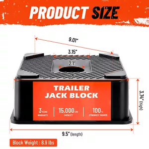 NEW Trailer Jack Block Stabilizer Blocks 15000lbs Levelers For RV Camper Trailer - Picture 1 of 12
