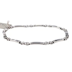 Bracciale Uomo Semirigido Oro bianco 18 kt NUOVO E ORIGINALE - Imagen 1 de 3