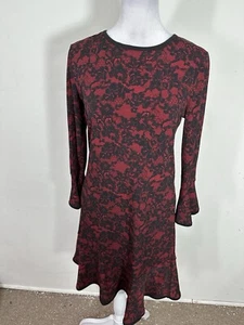 Michael Kors Women’s Red Color 3/4 Sleeve Dress Size S - Picture 1 of 6