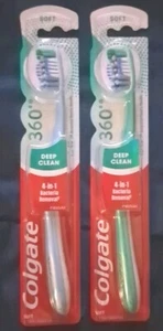 Colgate 360 Deep Clean Toothbrush with 4-in-1 Bacteria Removal, Soft (pack of 2) - Picture 1 of 1