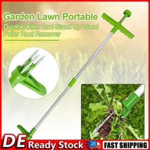 Tragbarer Unkrautentferner mit langem Griff, Garten-Rasen-Unkrautjäter, Hof, Gra - Bild 1 von 8
