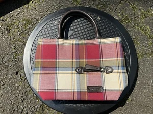 LONGABERGER Plaid W/Leather Trim TOTE Purse - Bild 1 von 3