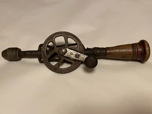 Antique Red Head No. 110 Eggbeater Hand Drill Vintage Tool Made in New York - Picture 1 of 14