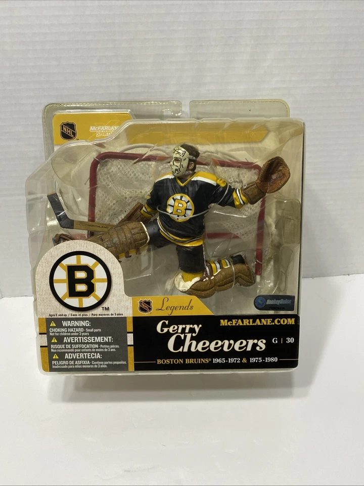 2004 McFarlane NHL Legends Series 1 Gerry Cheevers Goalie Boston Bruins No. 30