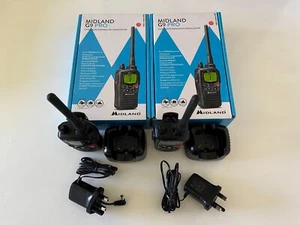 2 x NEW Midland G9 Pro PMR Walkie Talkies + chargers + batteries - Picture 1 of 2