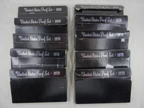 (10) 1979-S US Mint Proof Sets OGP Deep Cameo 50 Coins Wholesale Lot Cover