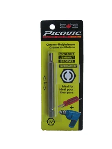 PICQUIC Powerbit - Schrader Valve Bit 3" x 1/4" hex Box of 12 - Picture 1 of 2